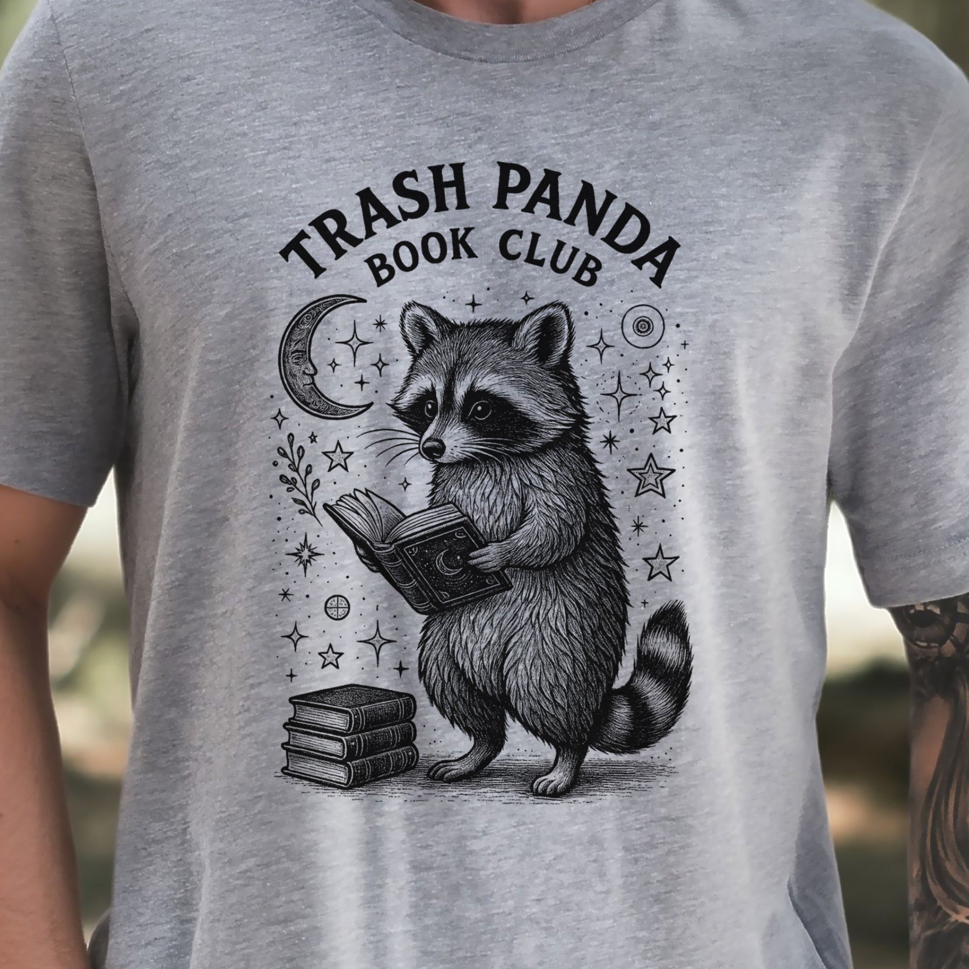 Raccoon Trash Panda Book Club T-Shirt