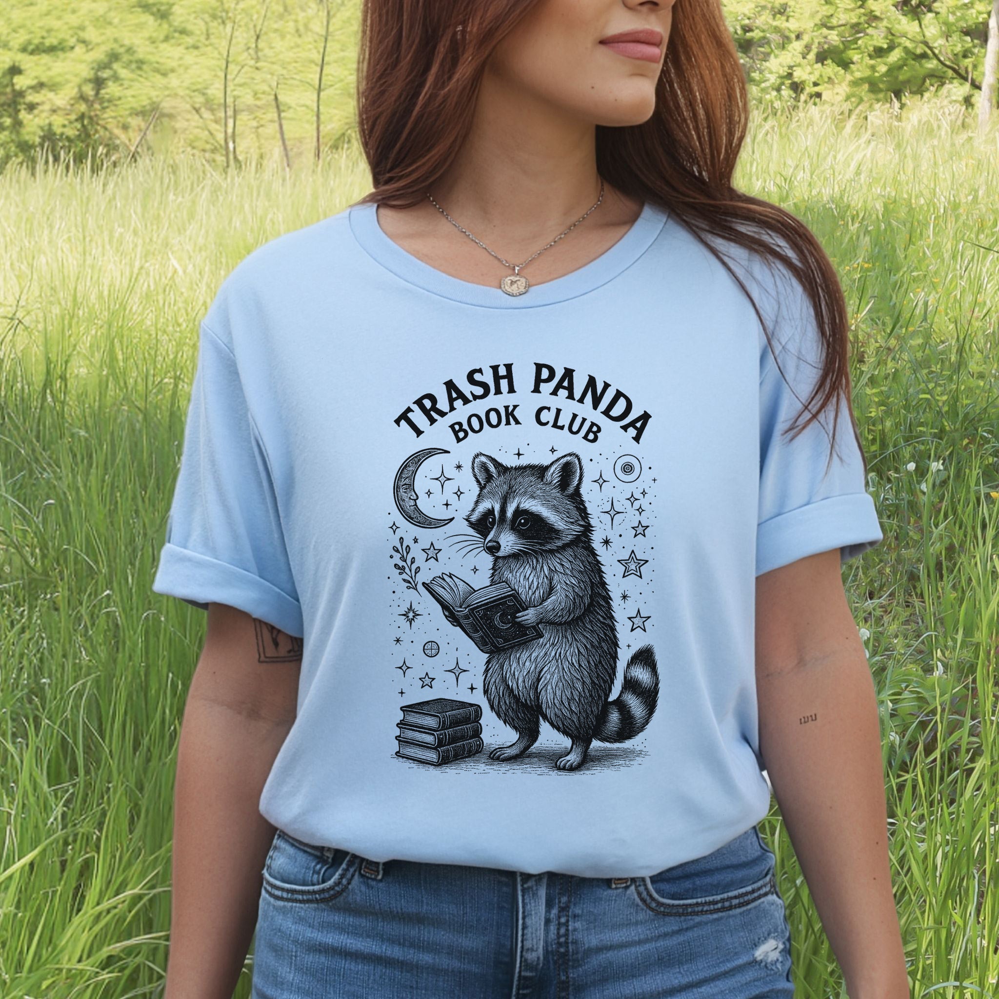 Raccoon Trash Panda Book Club T-Shirt