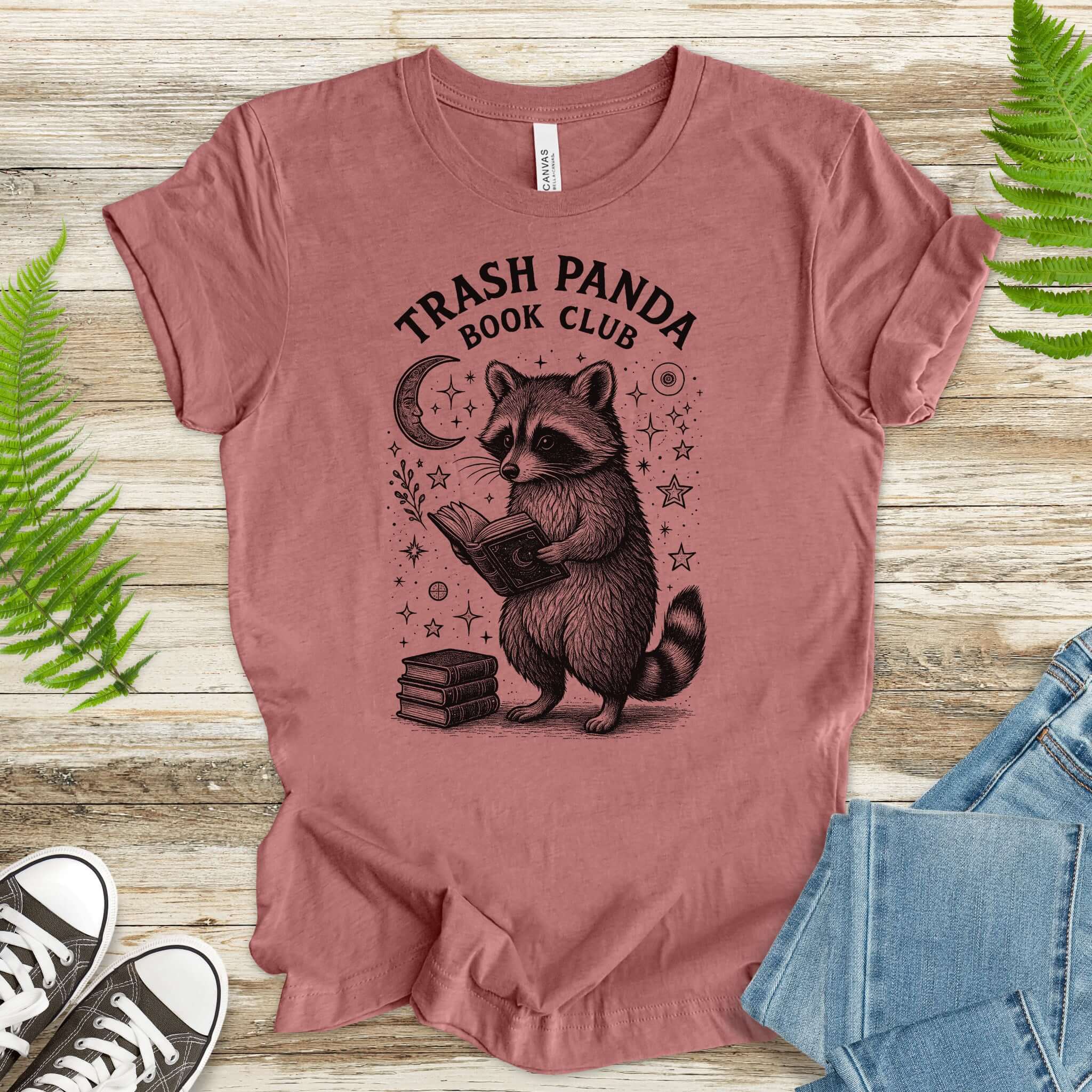 Raccoon Trash Panda Book Club T-Shirt