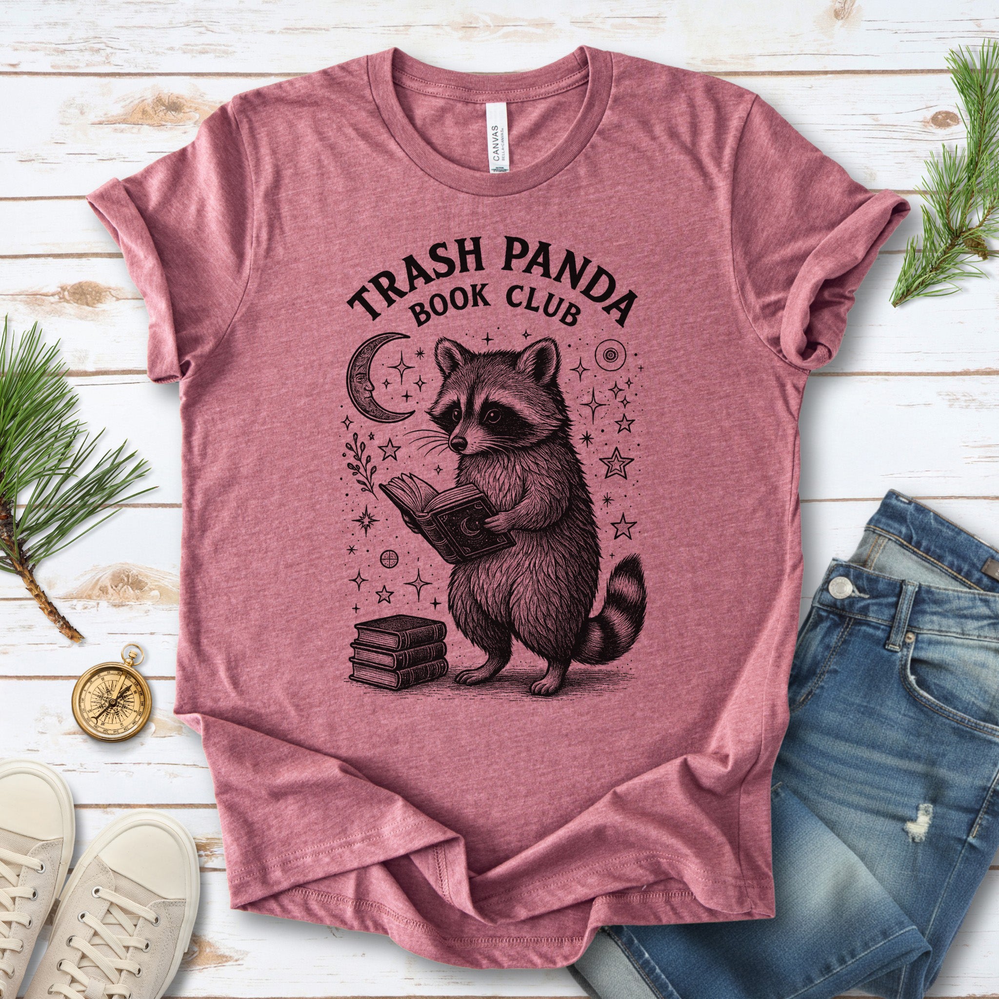 Raccoon Trash Panda Book Club T-Shirt