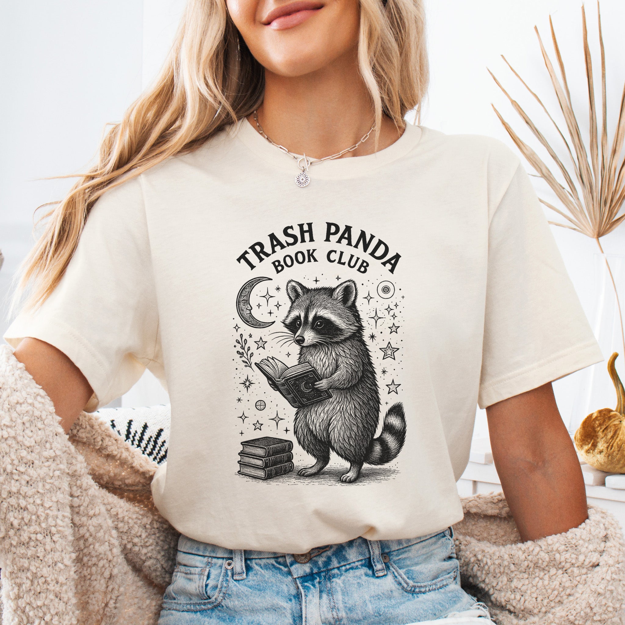 Raccoon Trash Panda Book Club T-Shirt