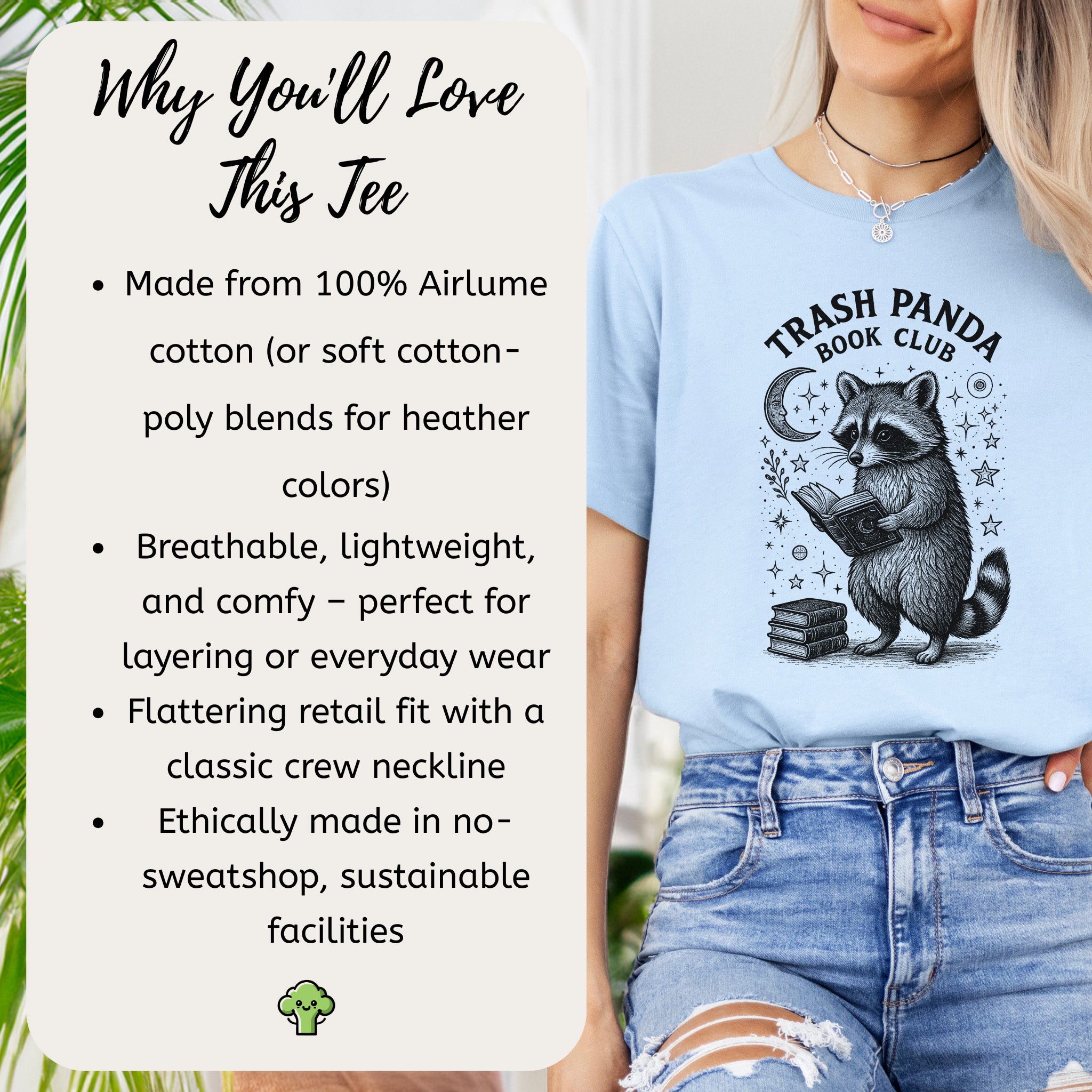 Raccoon Trash Panda Book Club T-Shirt