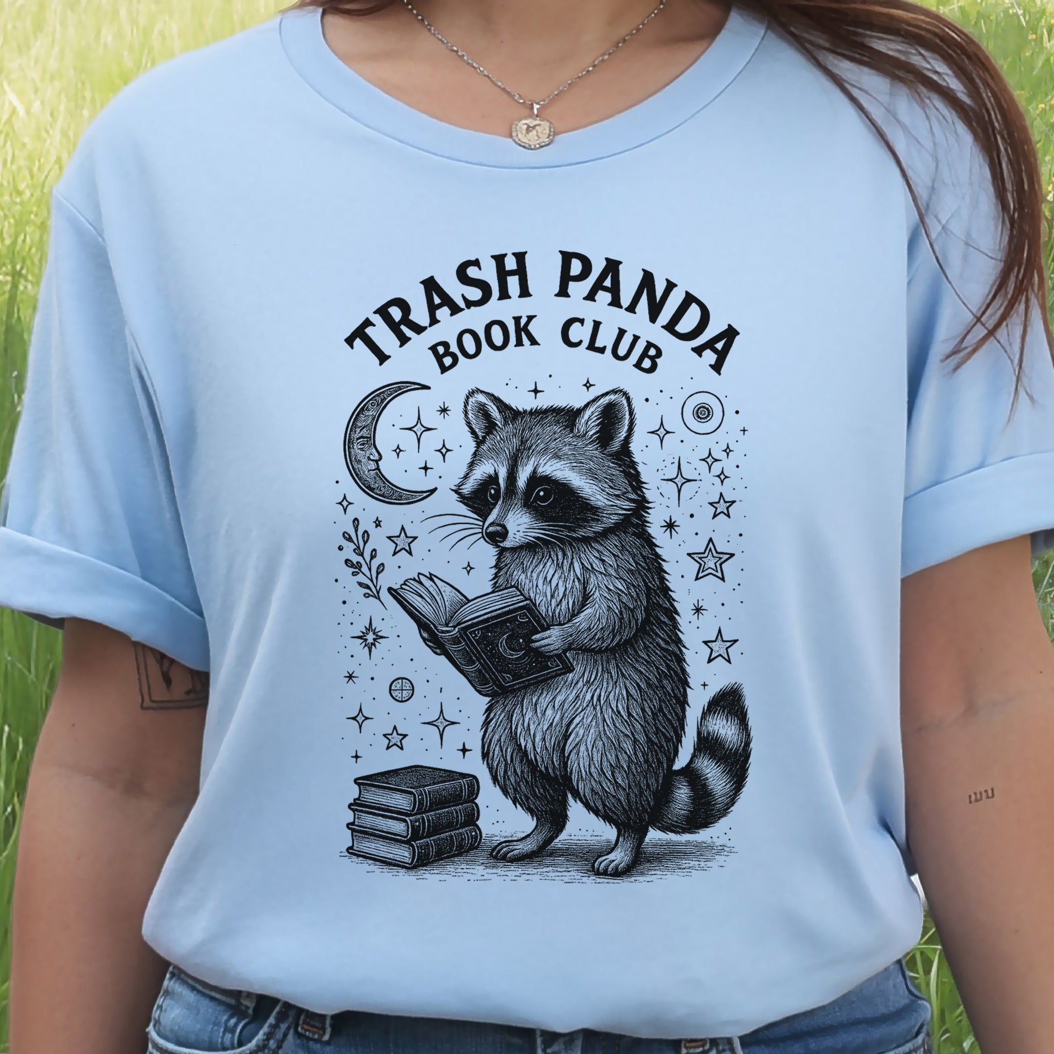 Raccoon Trash Panda Book Club T-Shirt