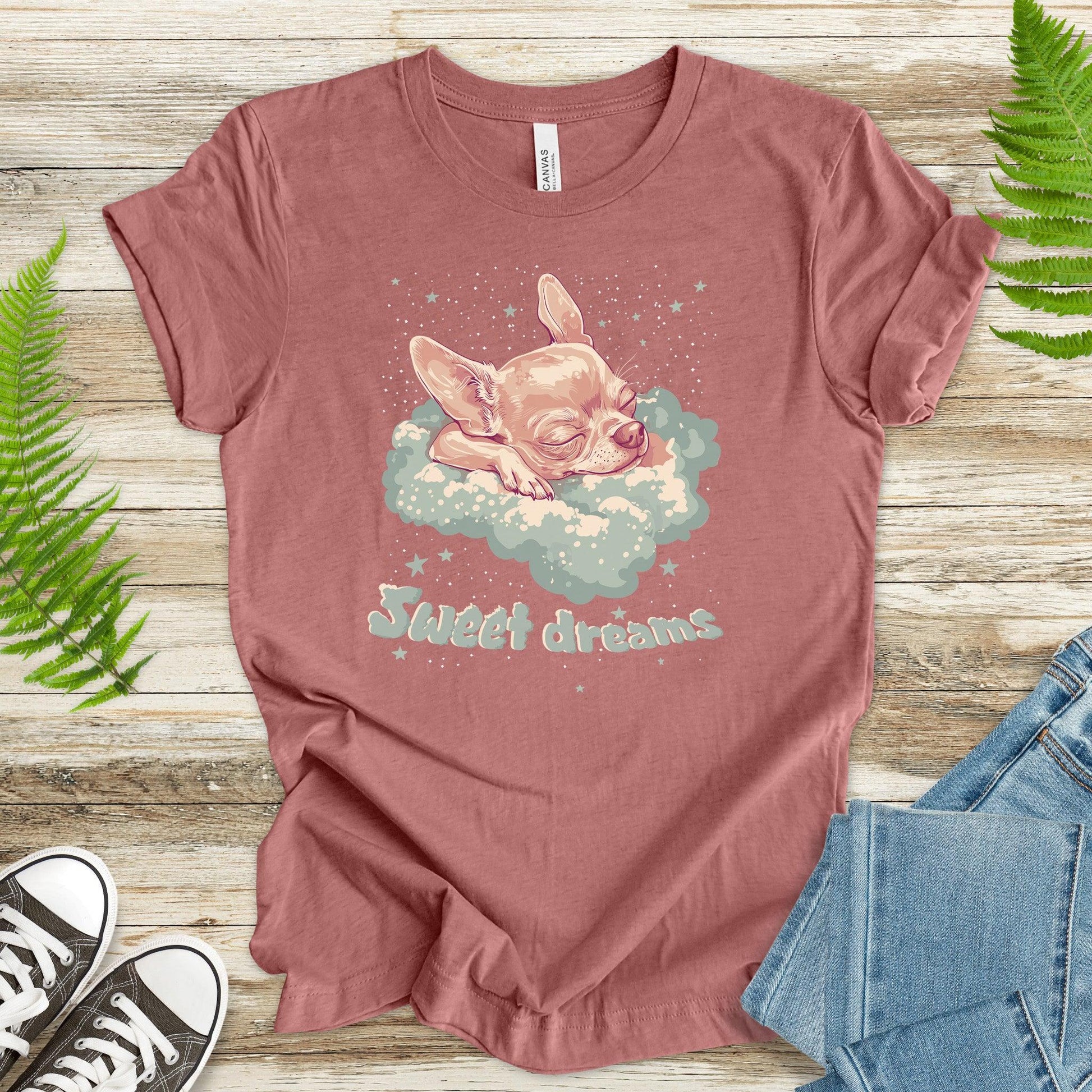 Sweet Dreams T-Shirt – Cute Sleeping Chihuahua Design - TShirtree