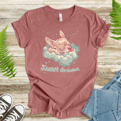 Sweet Dreams T-Shirt – Cute Sleeping Chihuahua Design - TShirtree