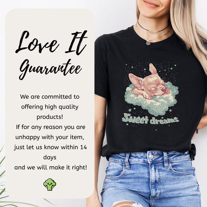 Sweet Dreams T-Shirt – Cute Sleeping Chihuahua Design