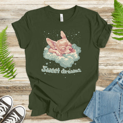 Sweet Dreams T-Shirt – Cute Sleeping Chihuahua Design - TShirtree