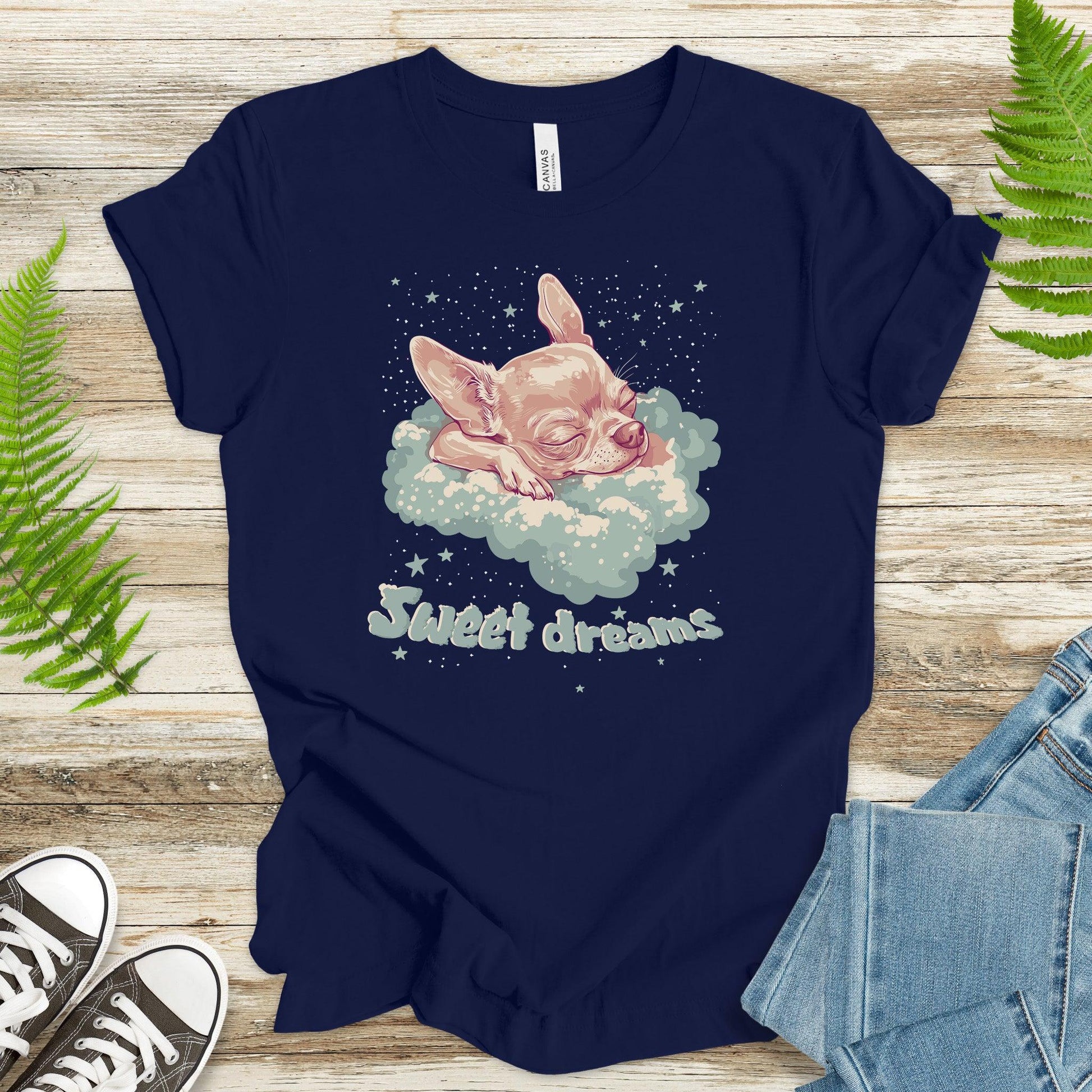 Sweet Dreams T-Shirt – Cute Sleeping Chihuahua Design - TShirtree