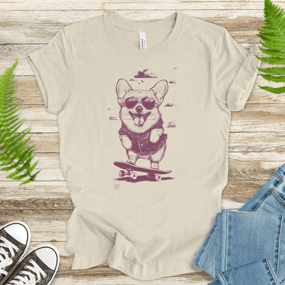 Speedy Skater Corgi T-Shirt
