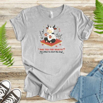 Zen Cow Yoga T-Shirt – Moo-ve Over Stress - TShirtree