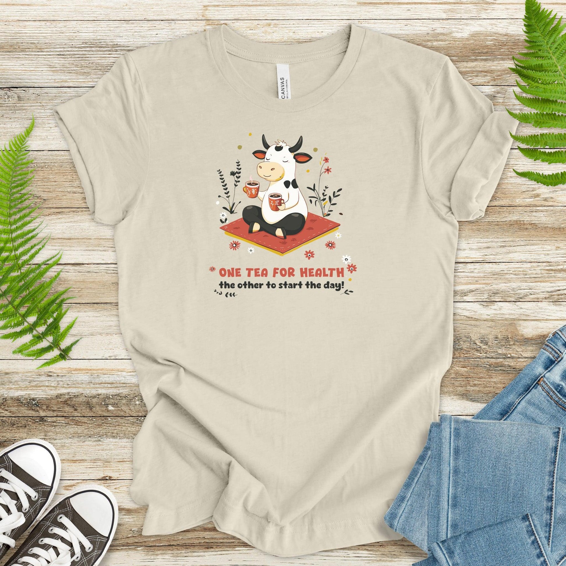 Zen Cow Yoga T-Shirt – Moo-ve Over Stress - TShirtree