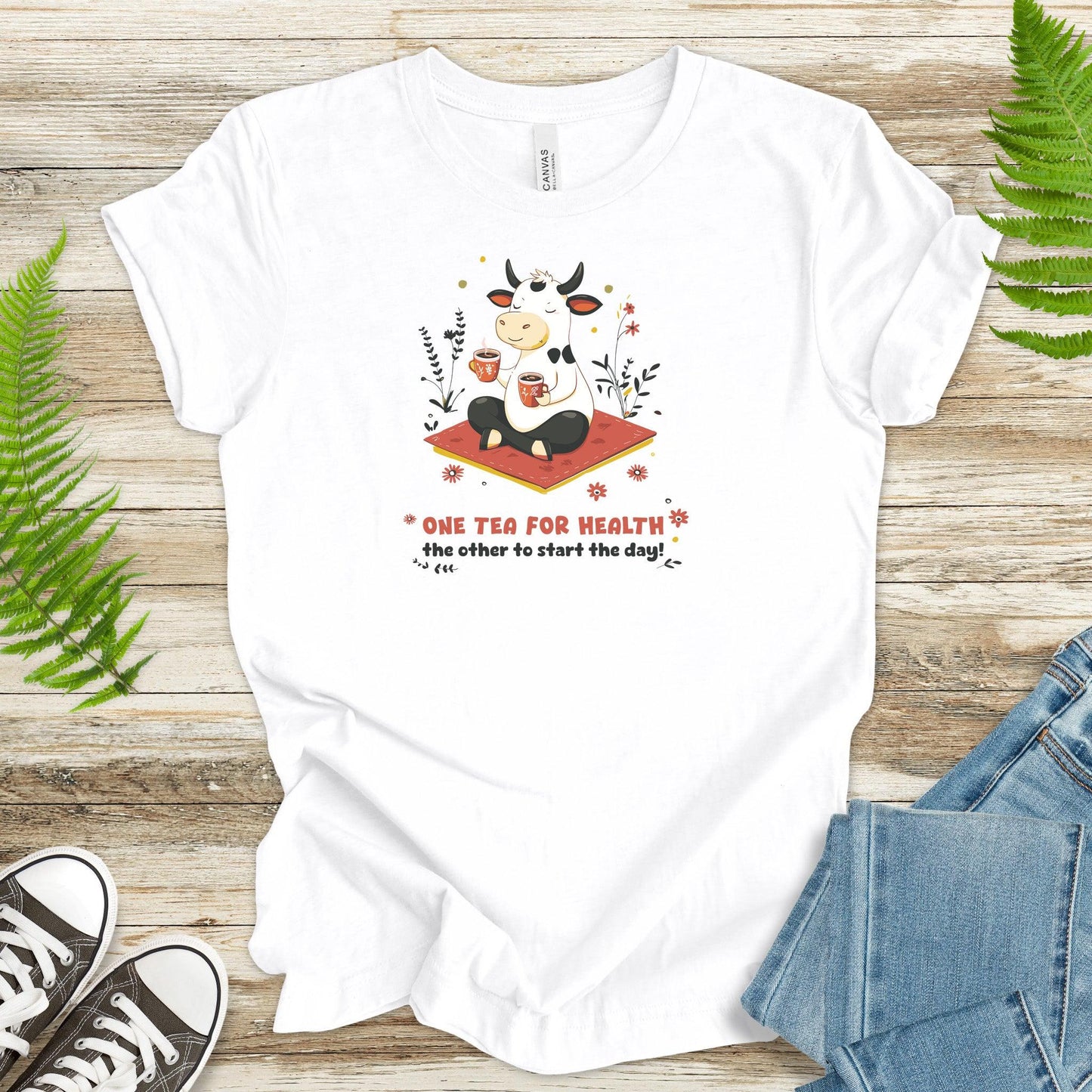 Zen Cow Yoga T-Shirt – Moo-ve Over Stress - TShirtree