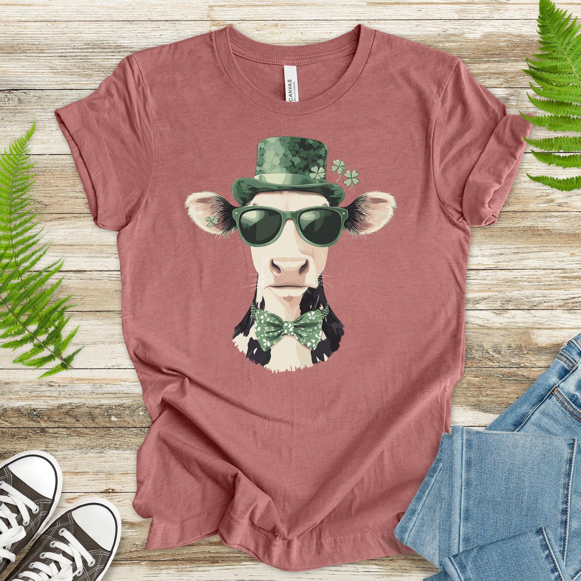 Moo-rish Luck: St. Patrick’s Day Cow T-Shirt - TShirtree