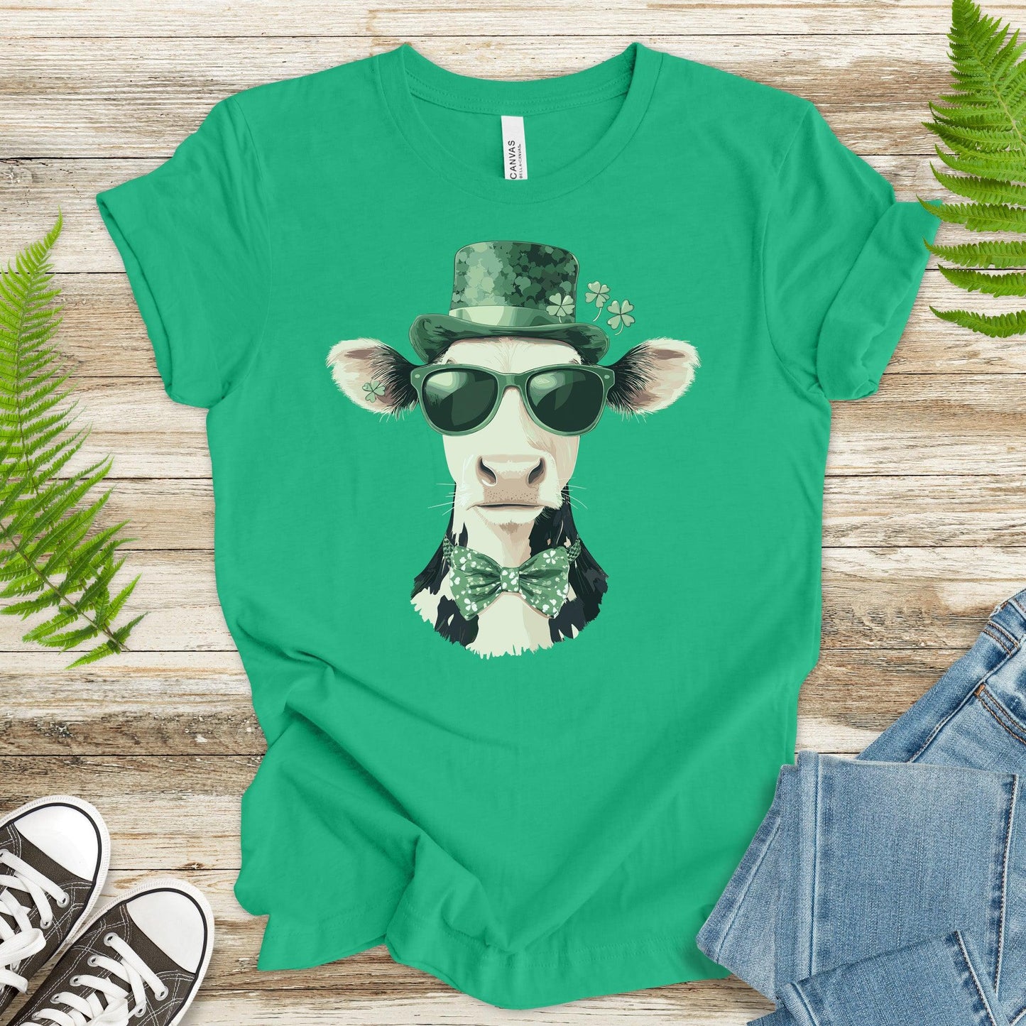 Moo-rish Luck: St. Patrick’s Day Cow T-Shirt - TShirtree