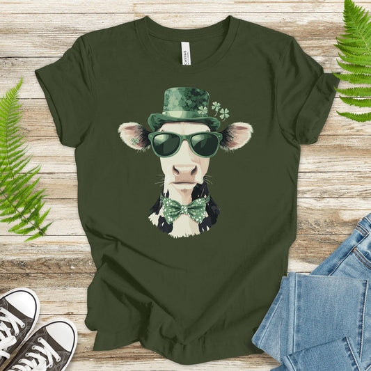 Moo-rish Luck: St. Patrick’s Day Cow T-Shirt - TShirtree