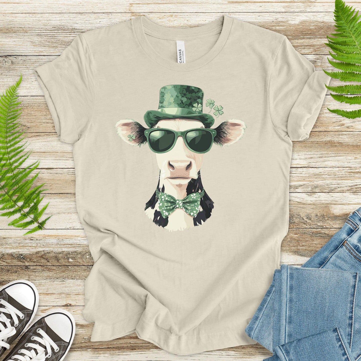 Moo-rish Luck: St. Patrick’s Day Cow T-Shirt - TShirtree