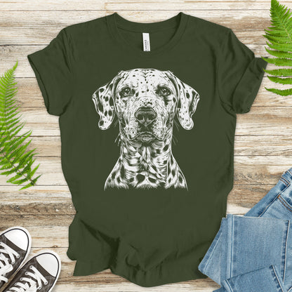 Dalmatian Dog Sketch T-Shirt – Vintage Spotted Pup Lover Tee
