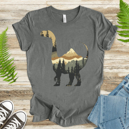 Prehistoric Nature: Dinosaur Landscape T-Shirt - TShirtree