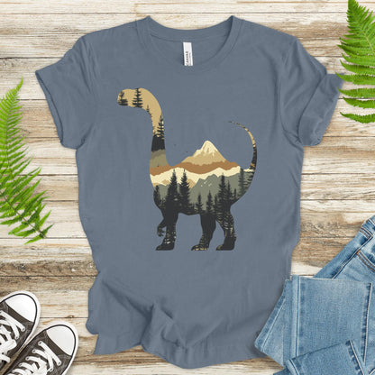 Prehistoric Nature: Dinosaur Landscape T-Shirt - TShirtree