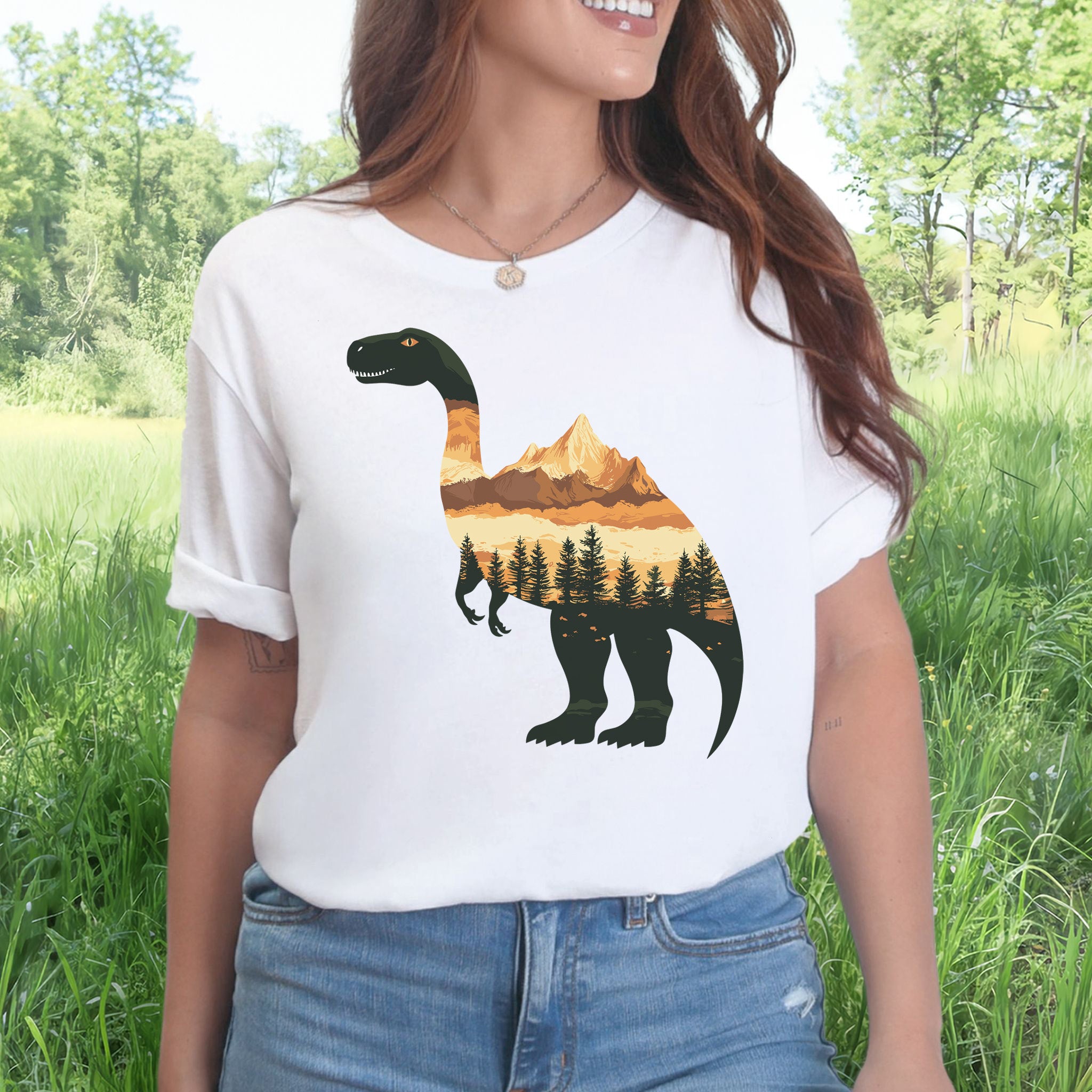 Landscape Dinosaur T-Shirt – Wild & Majestic