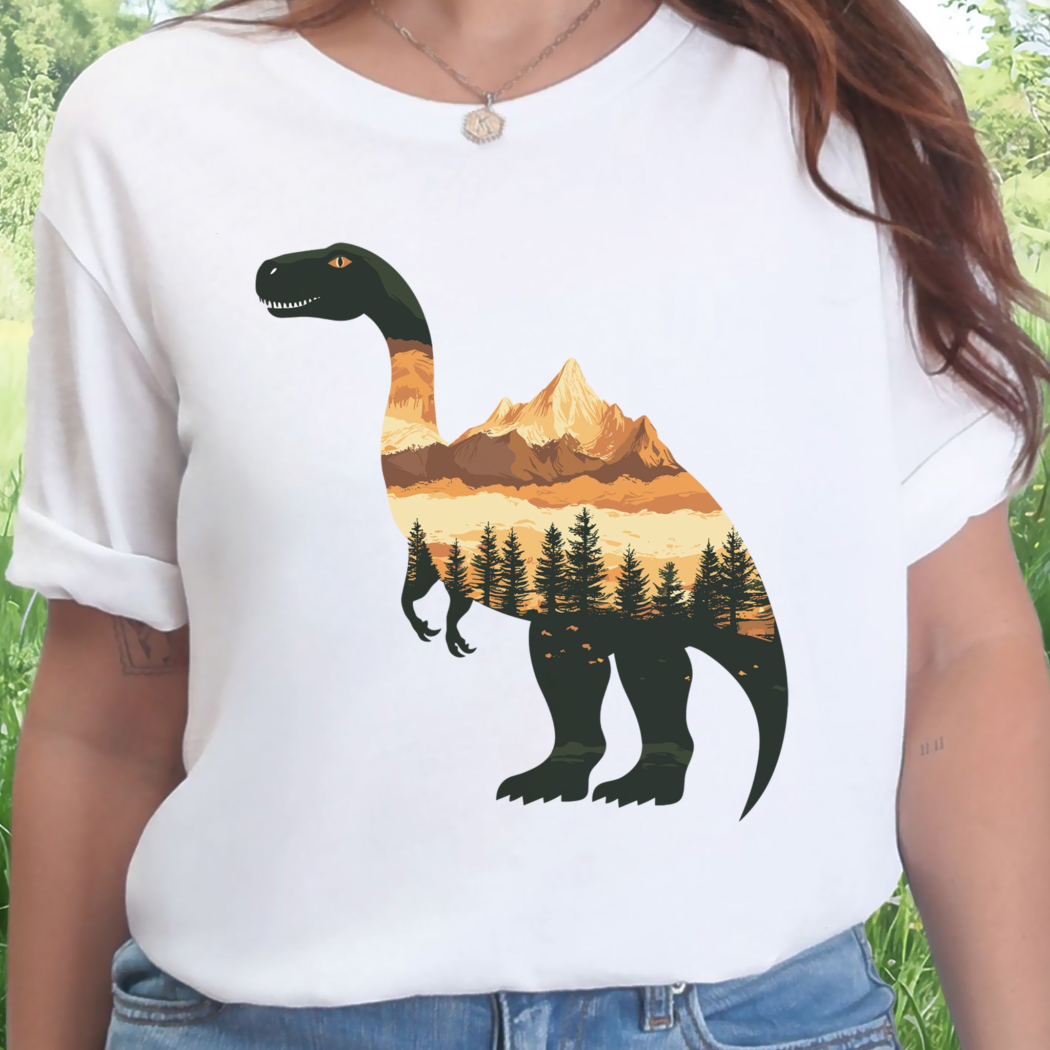 Landscape Dinosaur T-Shirt – Wild & Majestic