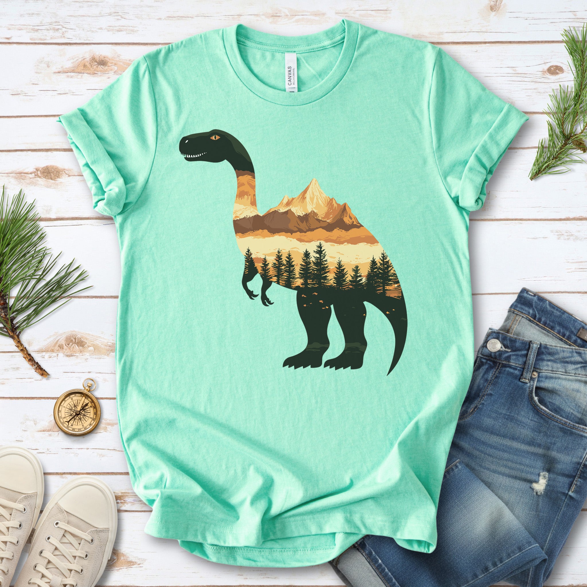 Landscape Dinosaur T-Shirt – Wild & Majestic