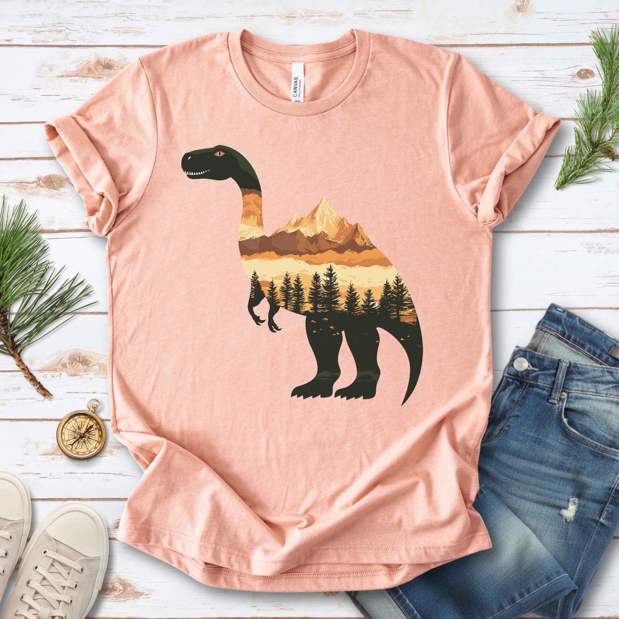 Landscape Dinosaur T-Shirt – Wild & Majestic