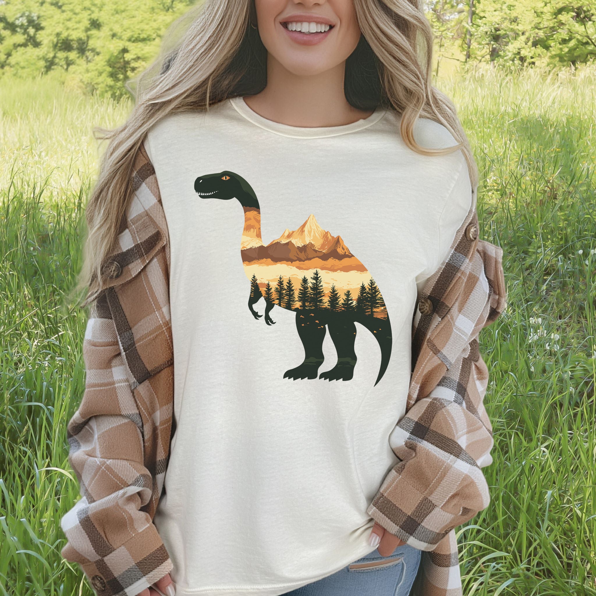 Landscape Dinosaur T-Shirt – Wild & Majestic