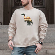 Landscape Dinosaur Sweatshirt – Wild Prehistoric Nature Gift