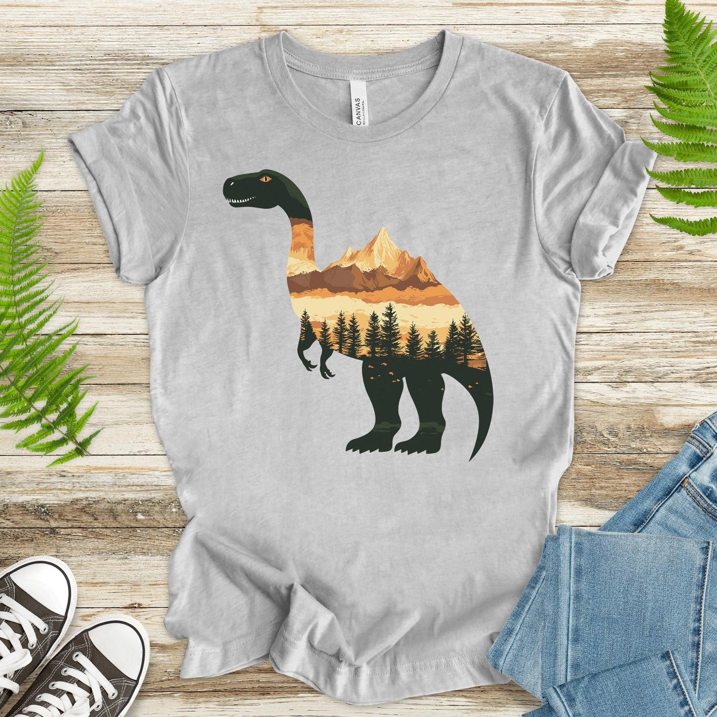 Landscape Dinosaur T-Shirt – Wild & Majestic - TShirtree