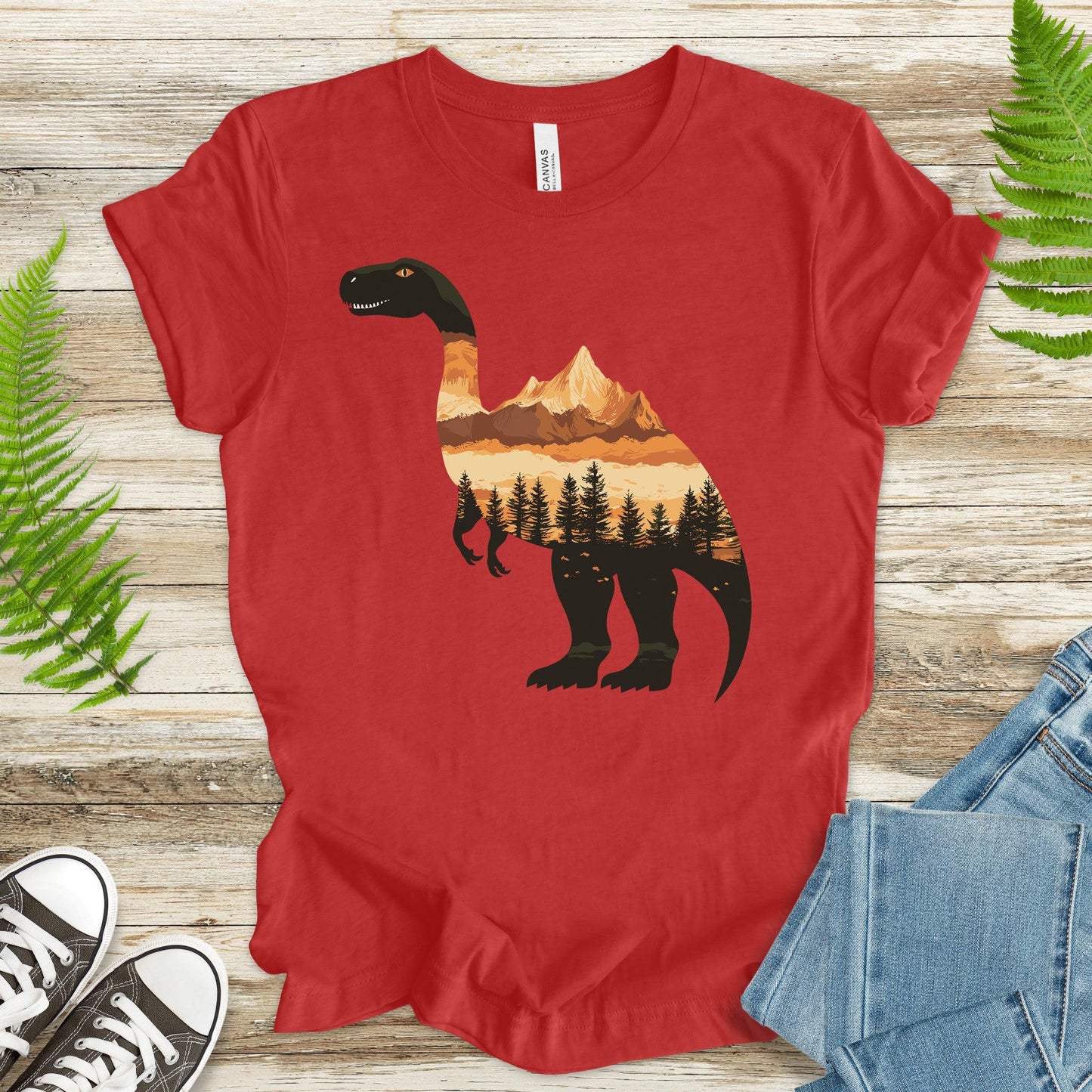 Landscape Dinosaur T-Shirt – Wild & Majestic - TShirtree