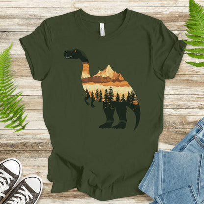 Landscape Dinosaur T-Shirt – Wild & Majestic - TShirtree