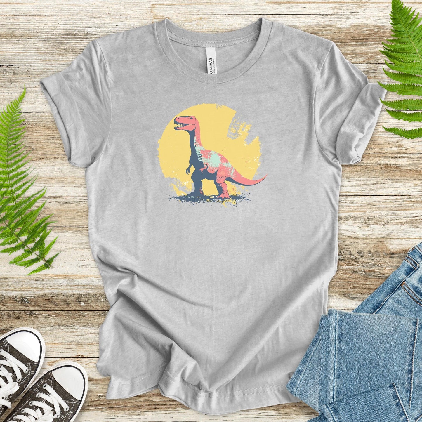 Retro Dinosaur T-Shirt – Grunge Style Dino - TShirtree