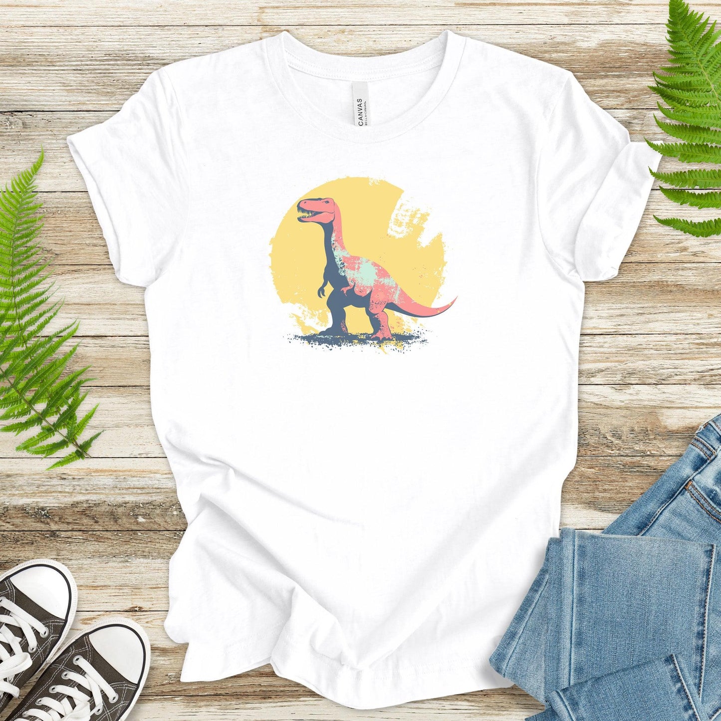 Retro Dinosaur T-Shirt – Grunge Style Dino - TShirtree