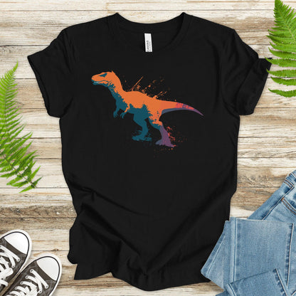 Ink Style Dinosaur T-Shirt – Prehistoric Art with a Modern Edge - TShirtree