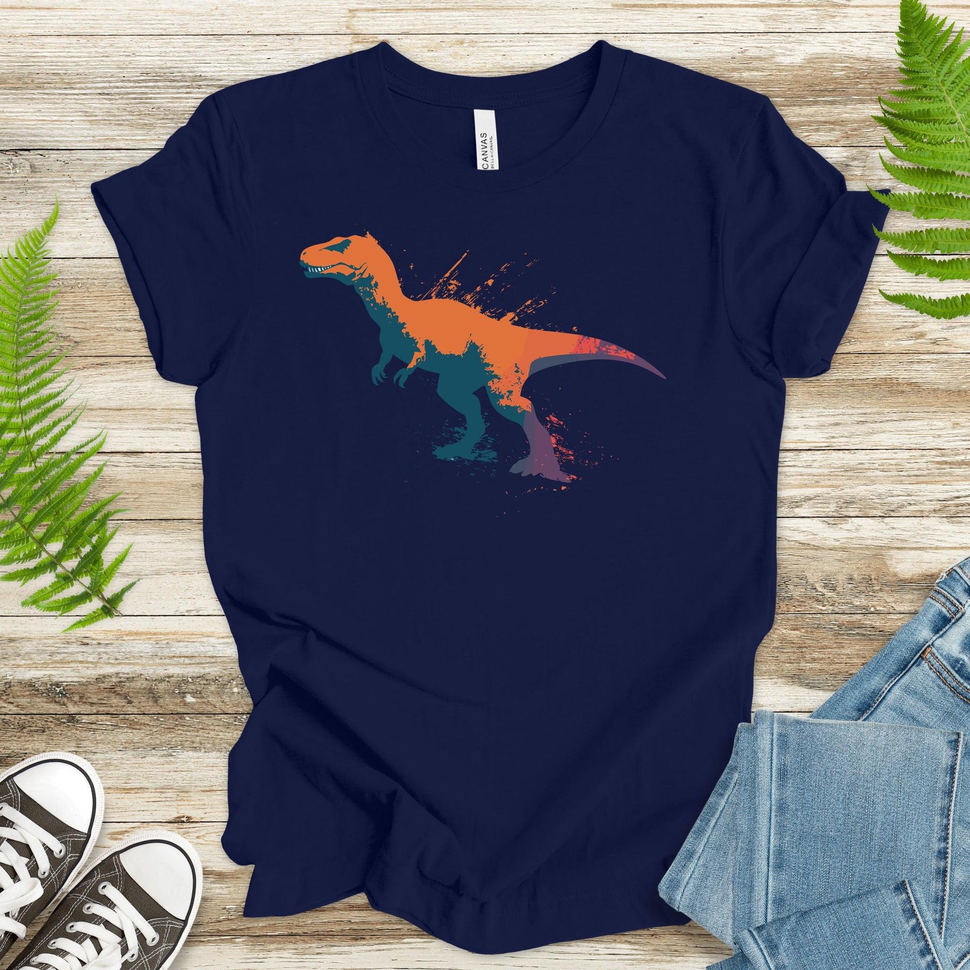 Ink Style Dinosaur T-Shirt – Prehistoric Art with a Modern Edge - TShirtree