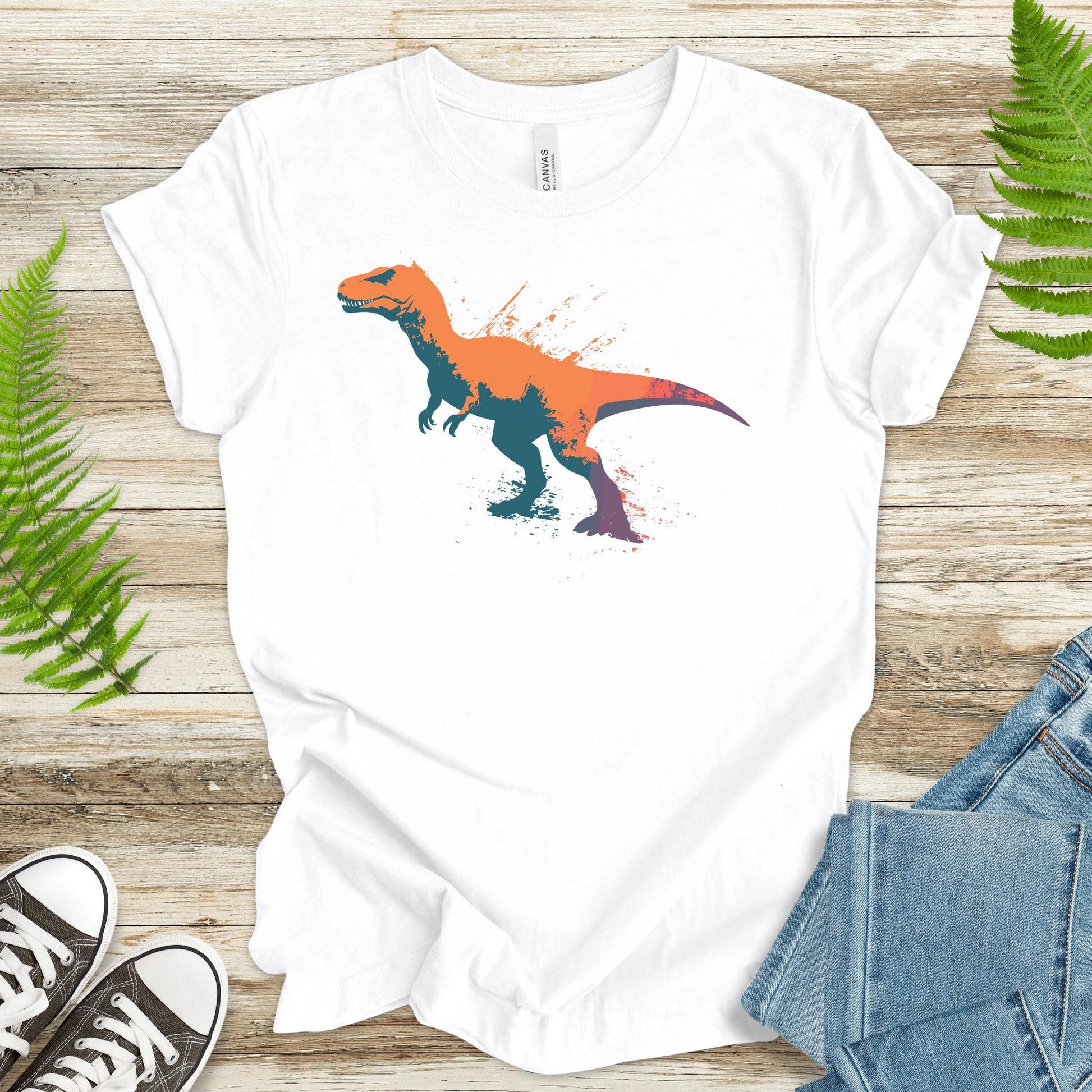 Ink Style Dinosaur T-Shirt – Prehistoric Art with a Modern Edge - TShirtree