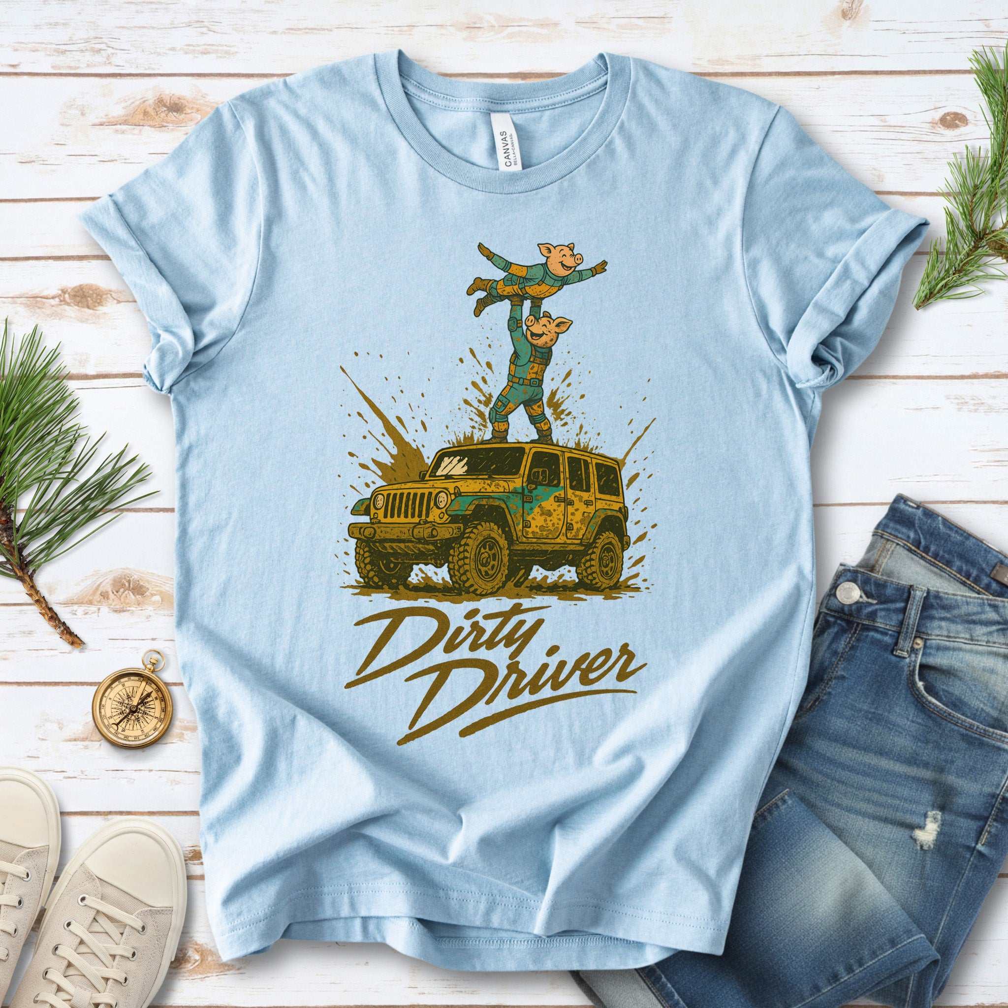 Dirty Driver T-Shirt – Funny Off-Road Jeep Adventure Tee