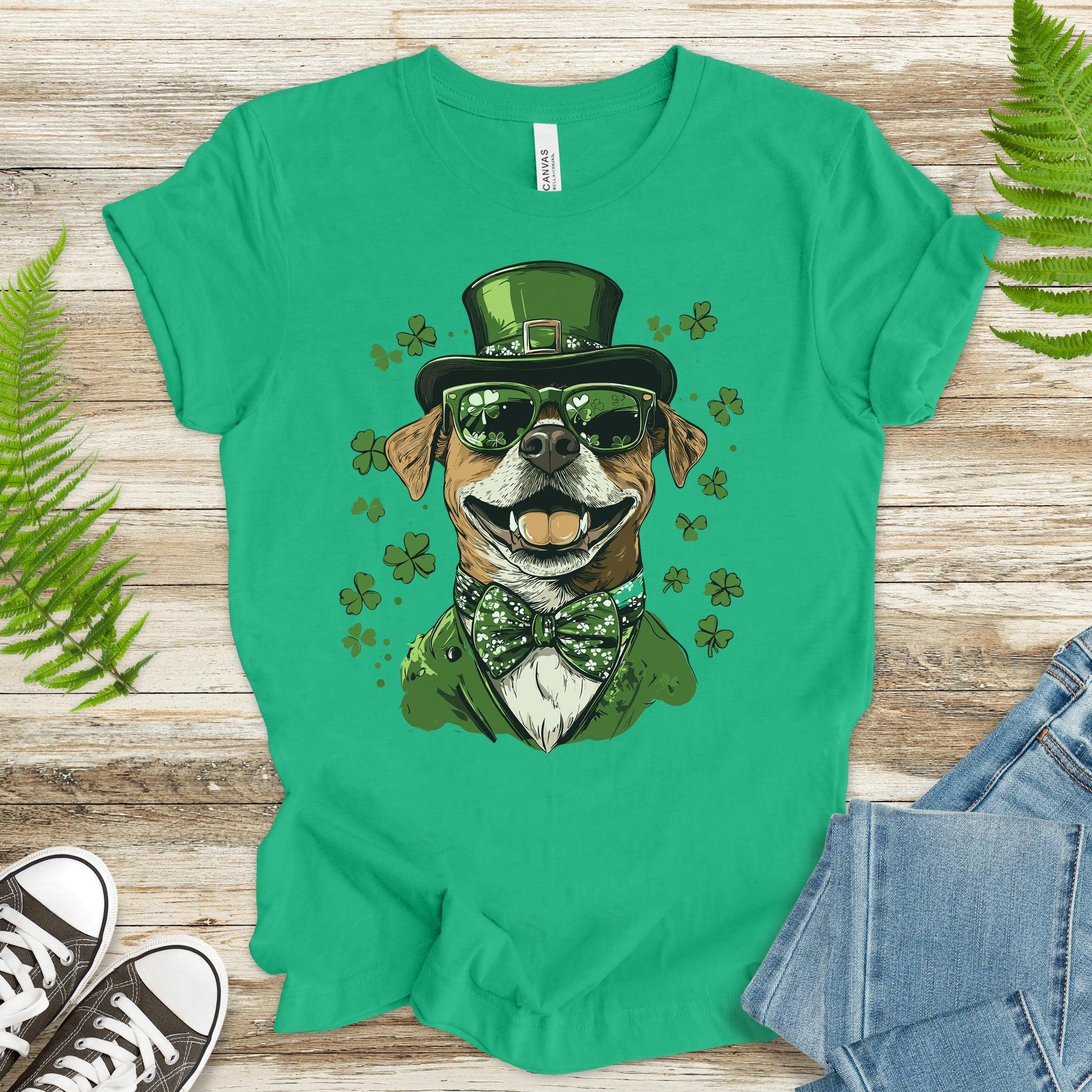 Paw-sitively Lucky: St. Paddy’s Amstaff T-Shirt - TShirtree