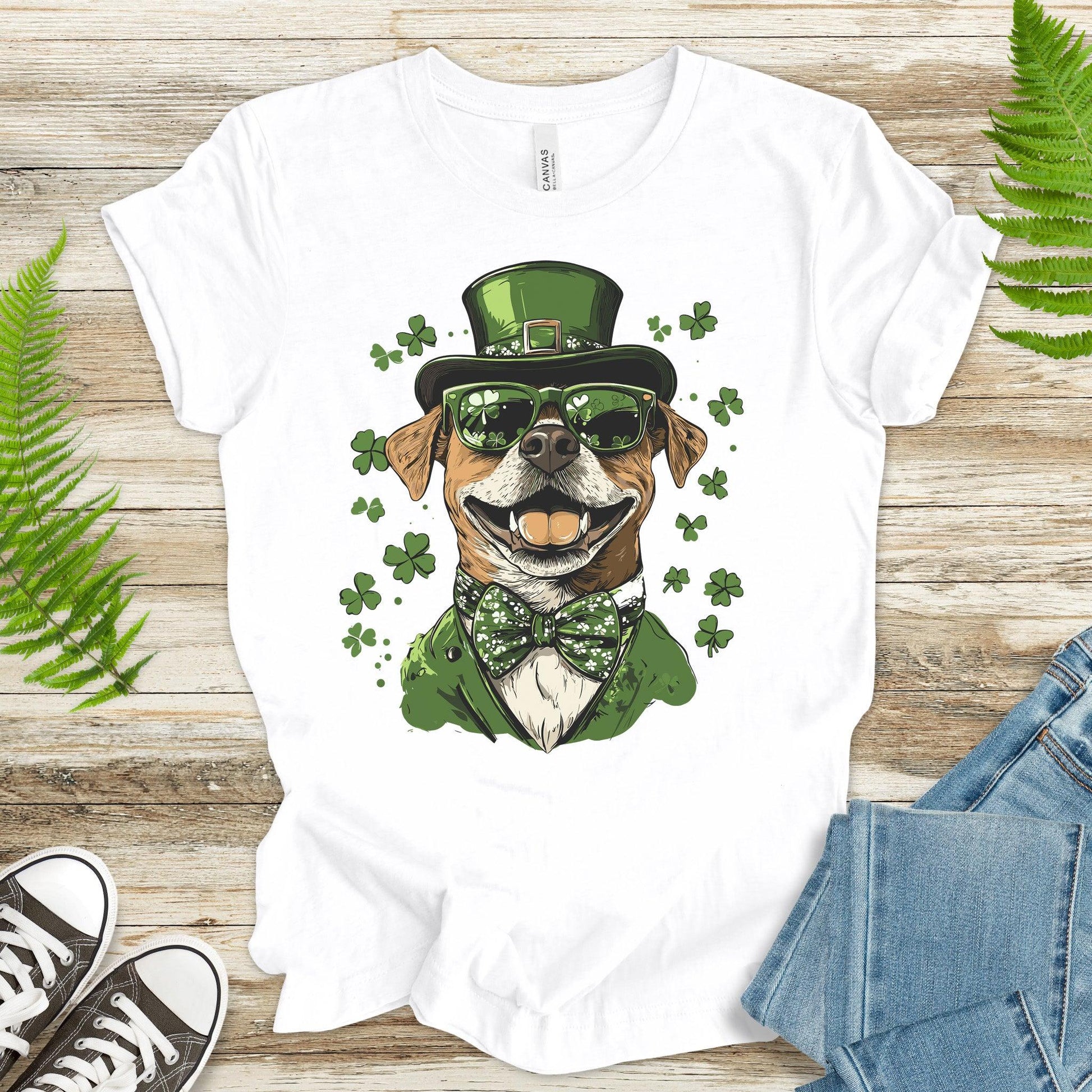 Paw-sitively Lucky: St. Paddy’s Amstaff T-Shirt - TShirtree