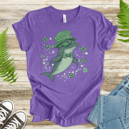 Lucky Fin: St. Patrick’s Day Dolphin T-Shirt - TShirtree