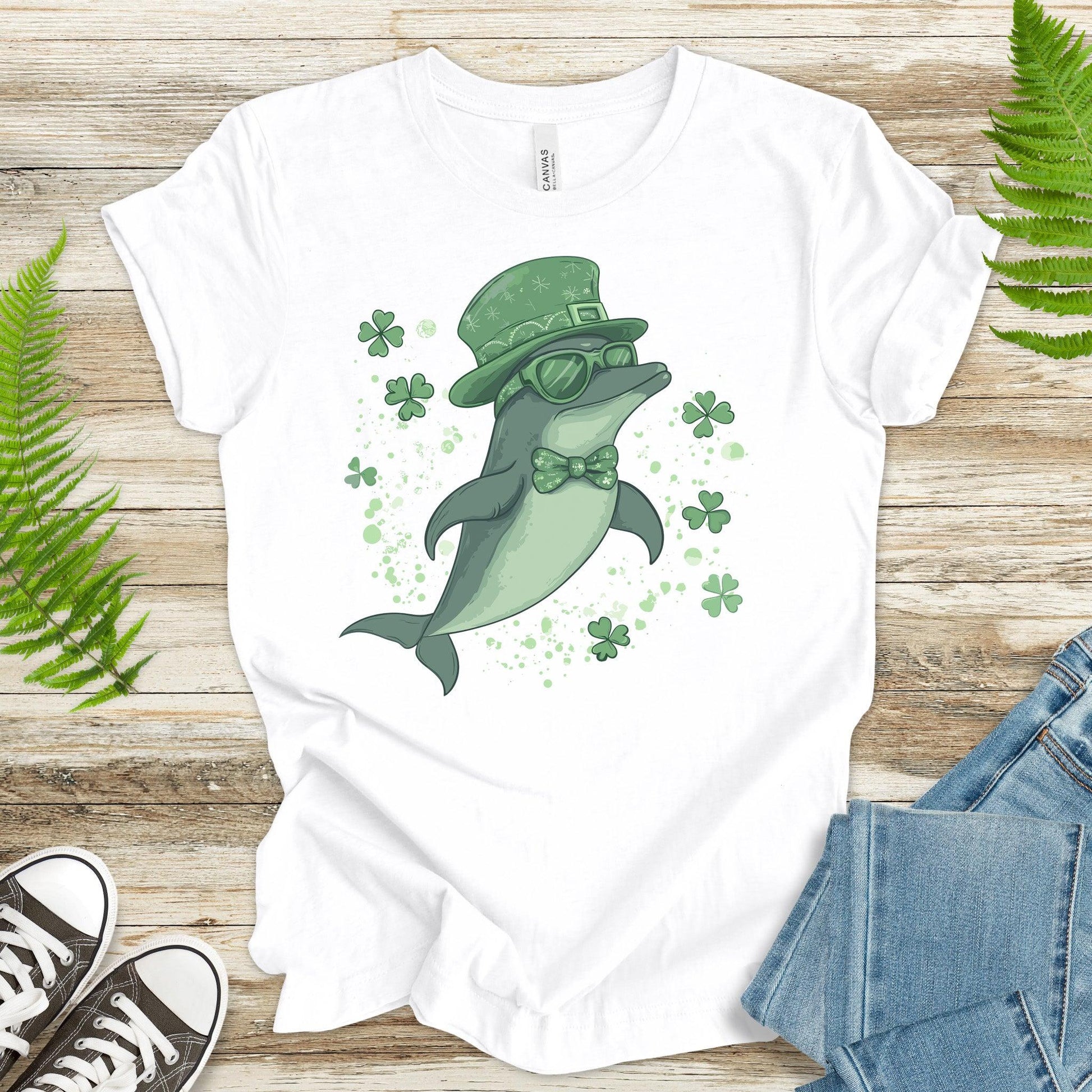 Lucky Fin: St. Patrick’s Day Dolphin T-Shirt - TShirtree