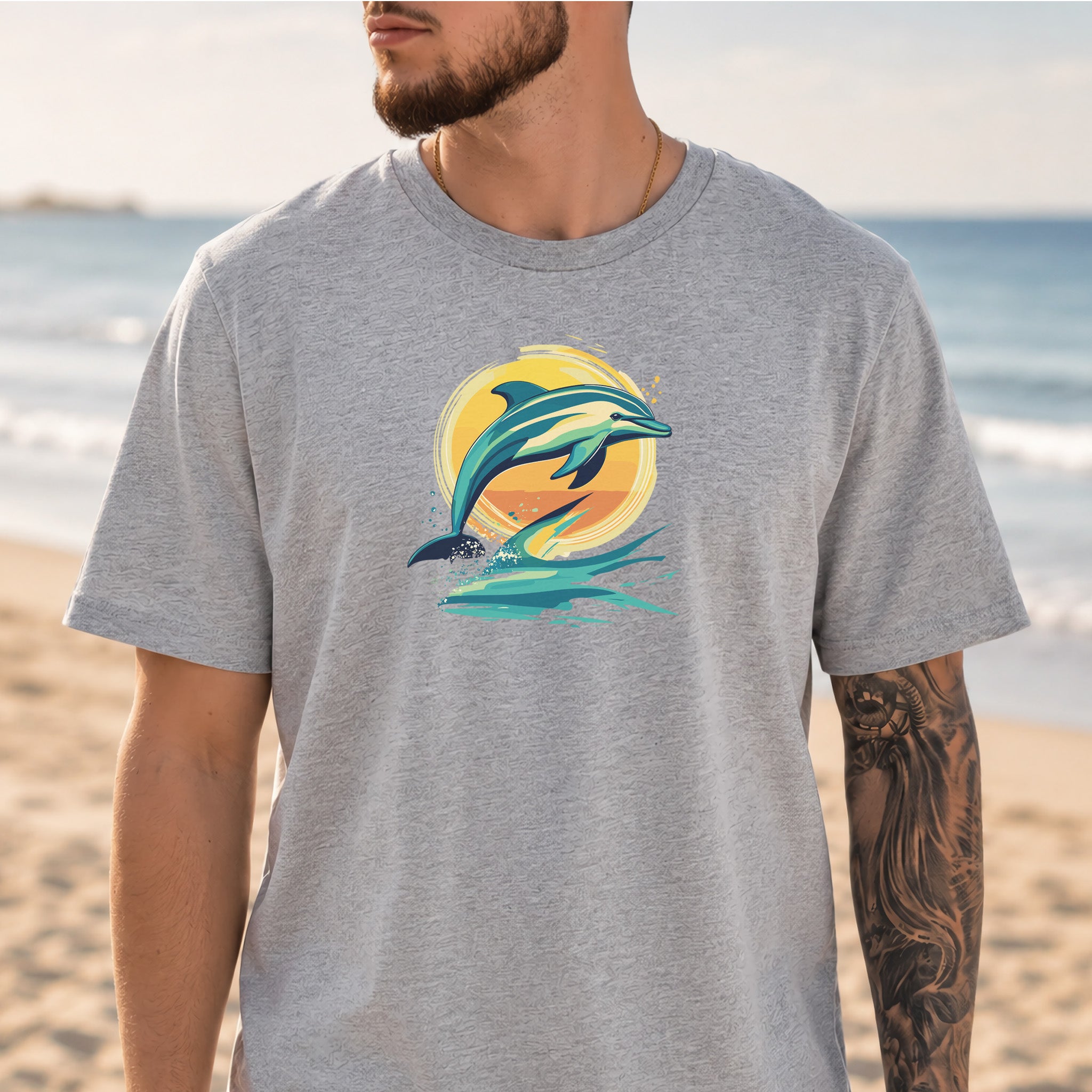 Dolphin Sunset Vintage T-Shirt