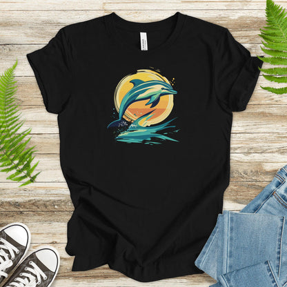 Dolphin Sunset Vintage T-Shirt - TShirtree