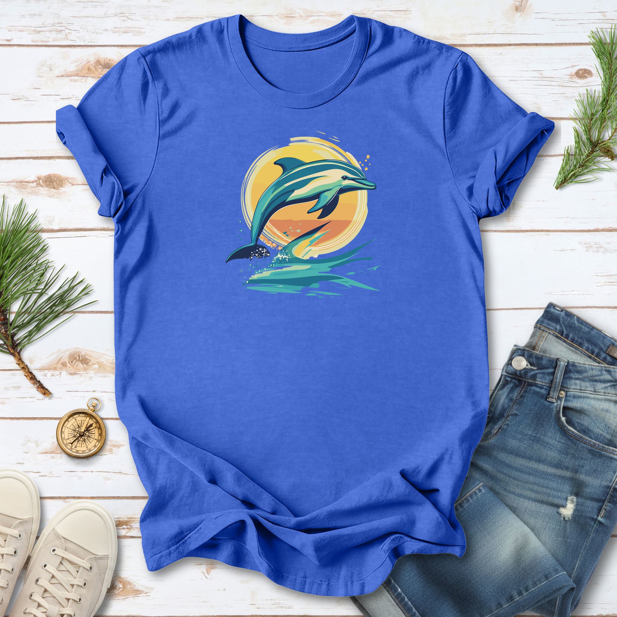 Dolphin Sunset Vintage T-Shirt