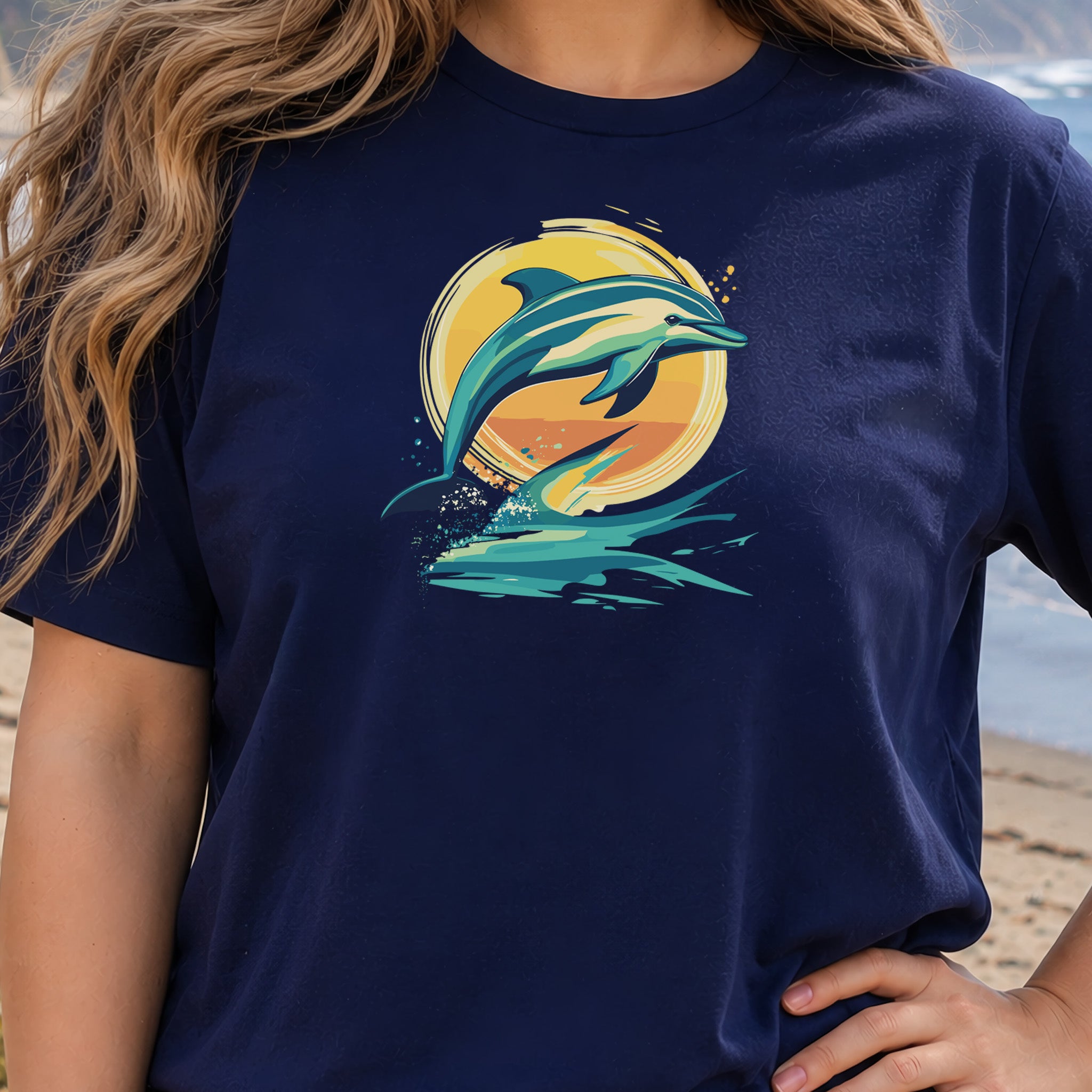 Dolphin Sunset Vintage T-Shirt