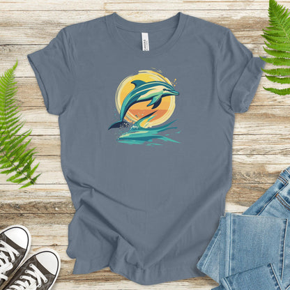 Dolphin Sunset Vintage T-Shirt - TShirtree