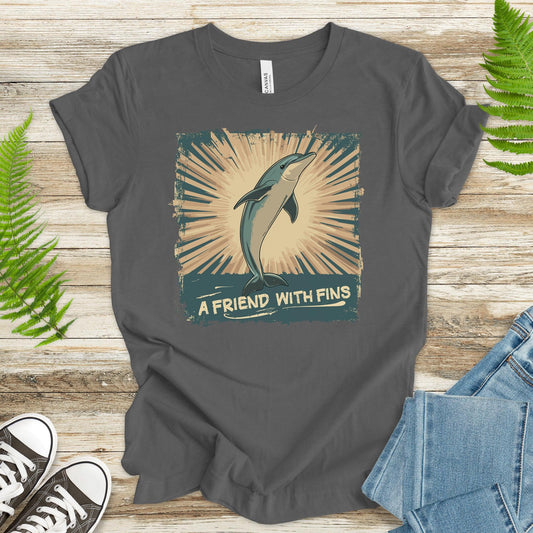 Friend with Fins T-Shirt – Playful Dolphin Design - TShirtree