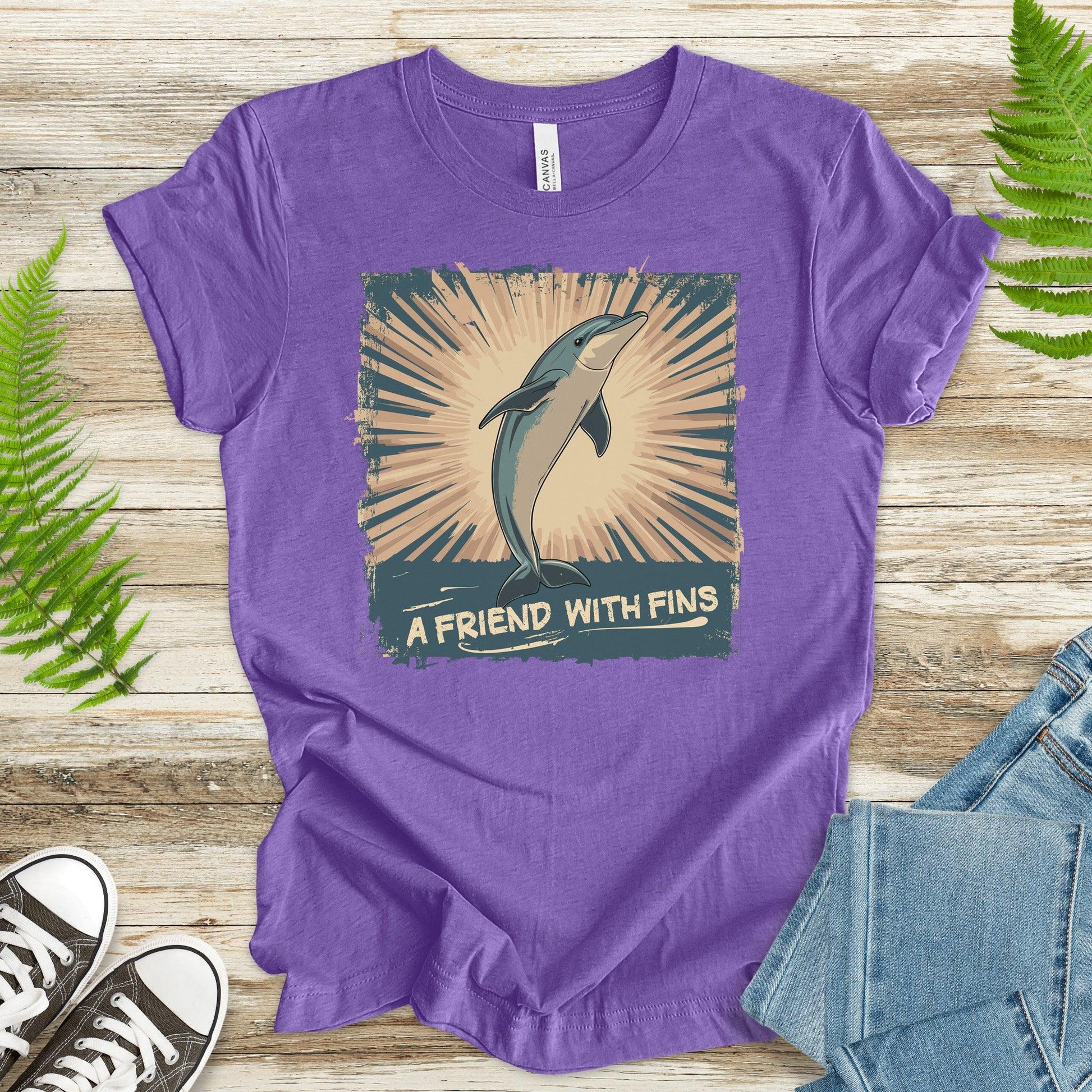 Friend with Fins T-Shirt – Playful Dolphin Design - TShirtree