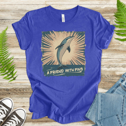 Friend with Fins T-Shirt – Playful Dolphin Design - TShirtree